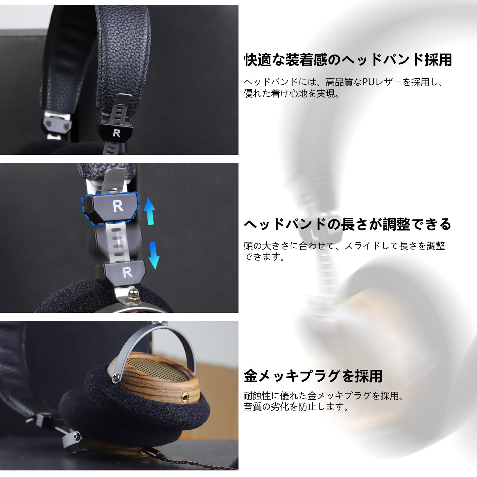 Amazon.co.jp: okcsc M2 Pro ヘッドホン 有線 セミオープン型