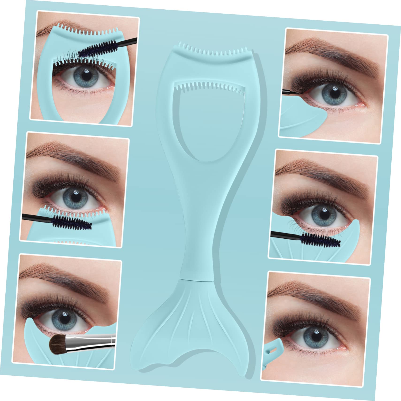 LALAFINA 9pièces Outils De Pour Mascara Applicateur De Peigne à Outils Cosmétiques Forme De Sirène Pour Maquillage Et Professionnel