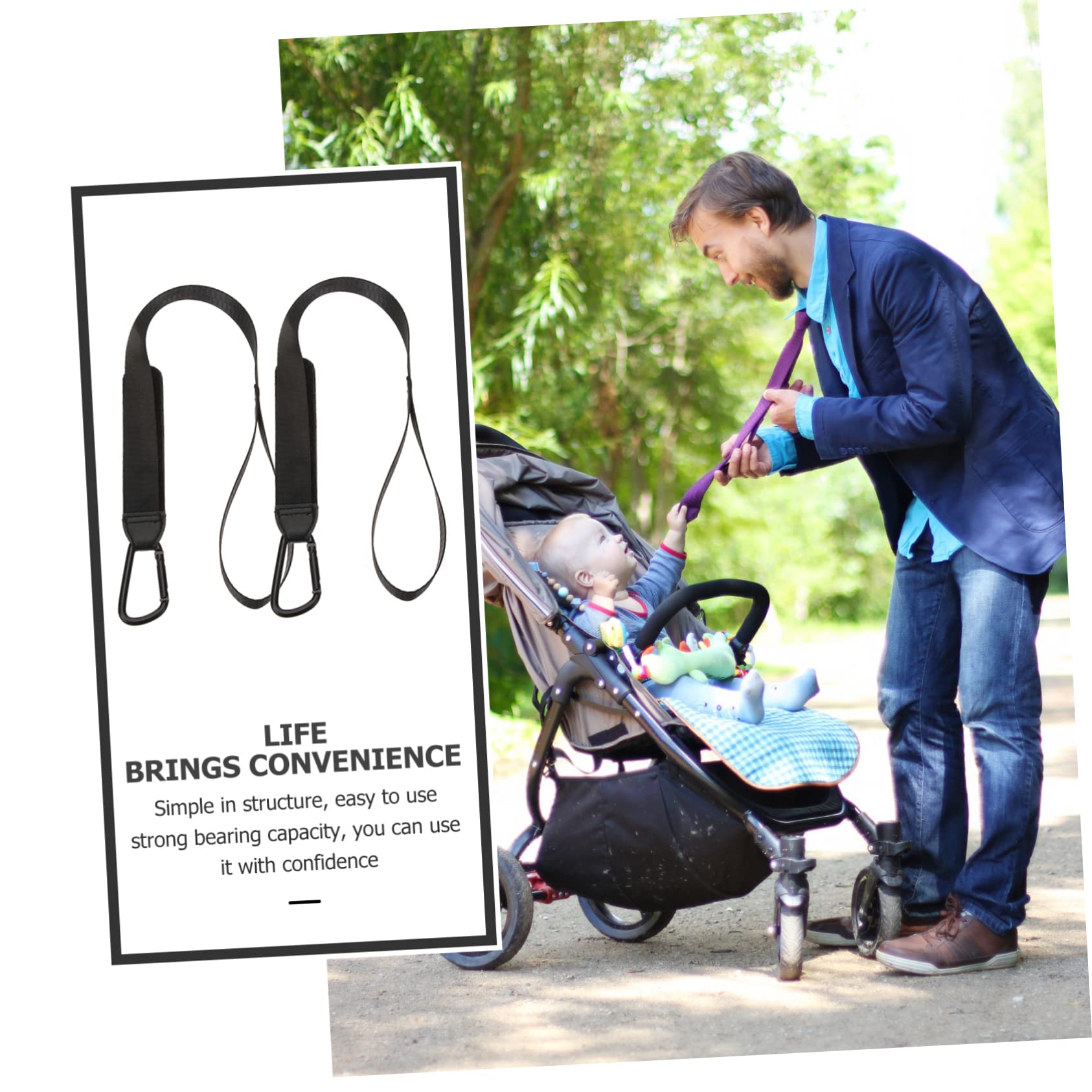 GARVALON 2 Pcs Pushchair Harness Belt Stroller Harness Straps Highchair Replacement Straps Secure Durable