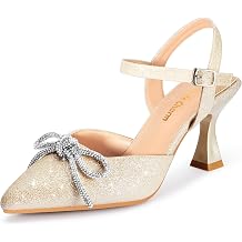 Womens Pumps Shoes Stiletto Pumps Pointed Toe Ankle Strap High Heel Pumps Closed Toe Slingback Kitten Pump Heel Dancing Daily Work Party Wedding Dress Pumps Shoes
