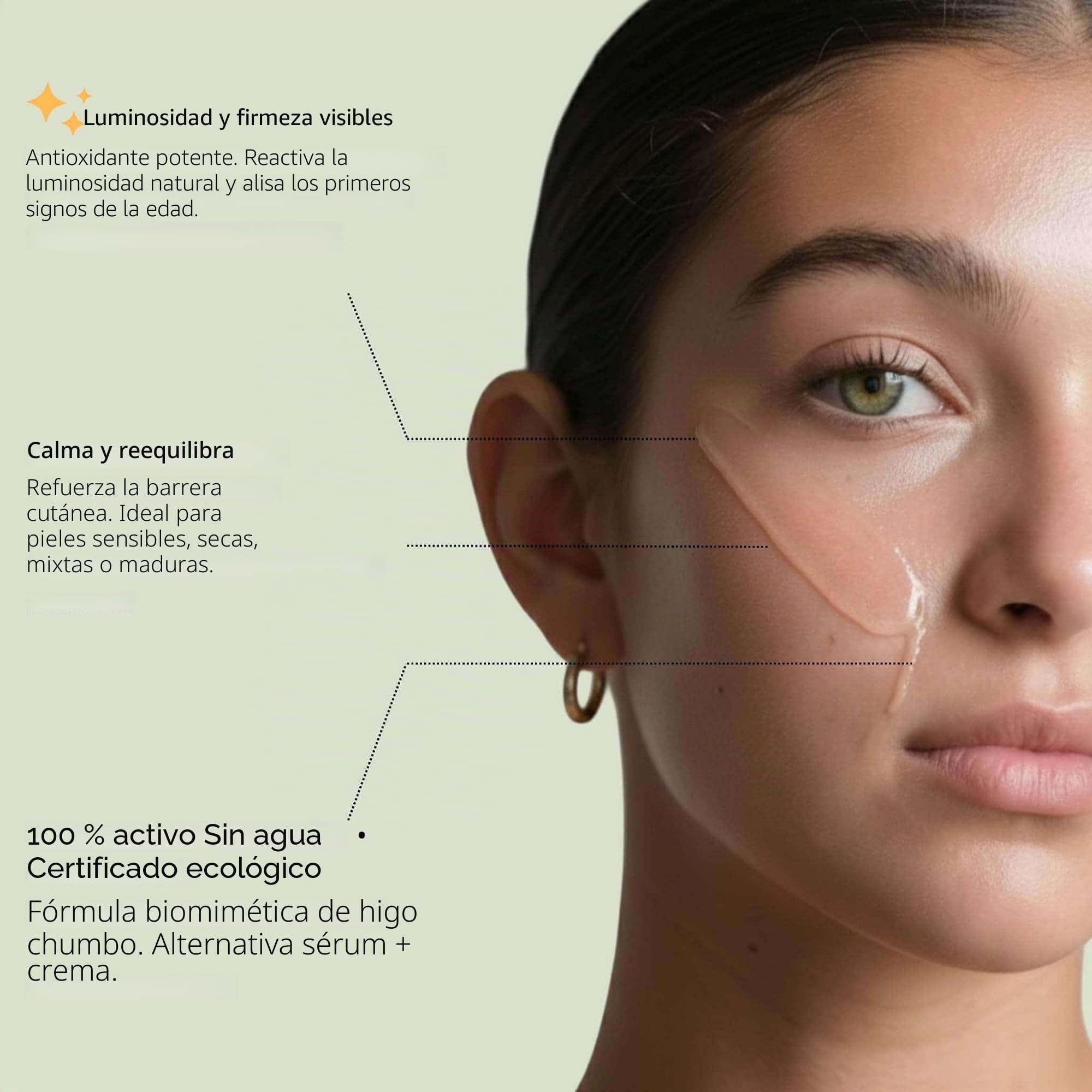 Aceite Precioso - Sérum Facial Anti-Edad y Anti-Oxidante Orgánico - Higo de Barbaria y Argán - Hidratante, Nutritivo, Piel Radiante - Tratamiento Natural para Todo Tipo de Piel - 30 ml