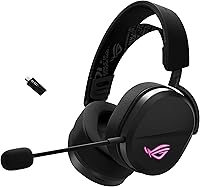ASUS ROG Pelta Wireless Gaming Headset: Tri-Mode (BT, 2.4GHz, USB-C), 50mm Titanium Drivers, 70Hr Battery, Lightweight Comfort for PC, PS5, Switch - Black