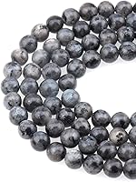 Vista 32 de Cuentas sueltas de 0.315 pulgadas/8mm de piedra natural redonda para hacer joyas con cordón elástico