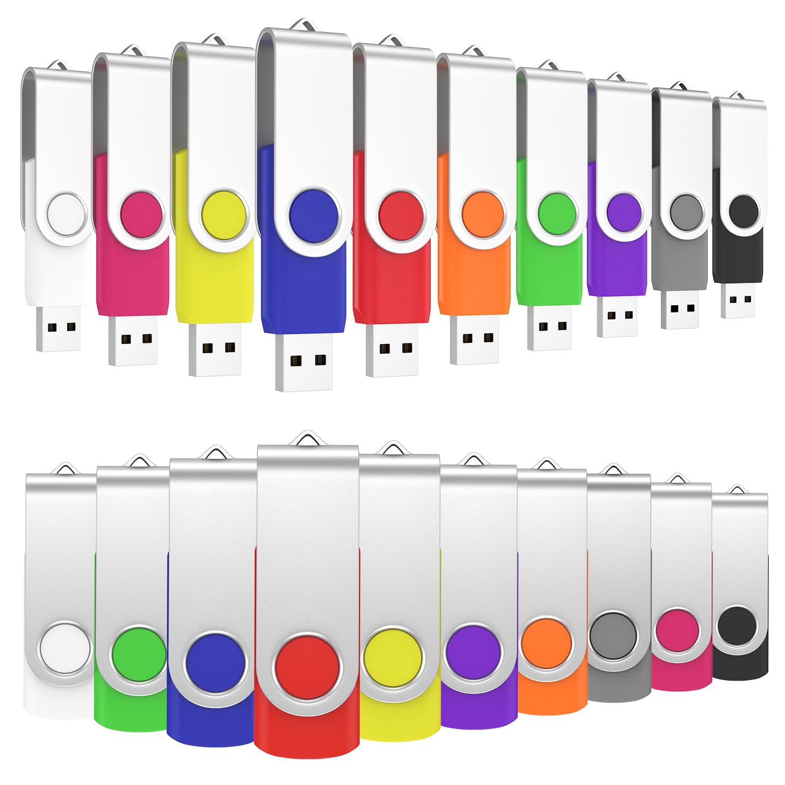 Amazon.co.jp: ABLAZE USBメモリ 4GB 20本セット USB2.0 スイベル式