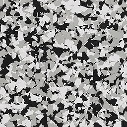 Vetta Coatings Flakes (10 lbs, 4.5kg) for Epoxy for Garages, Basements, Professional Concrete Floor Restoration, 1/4'' Vinyl Flakes Packaged in Canada (Domino)