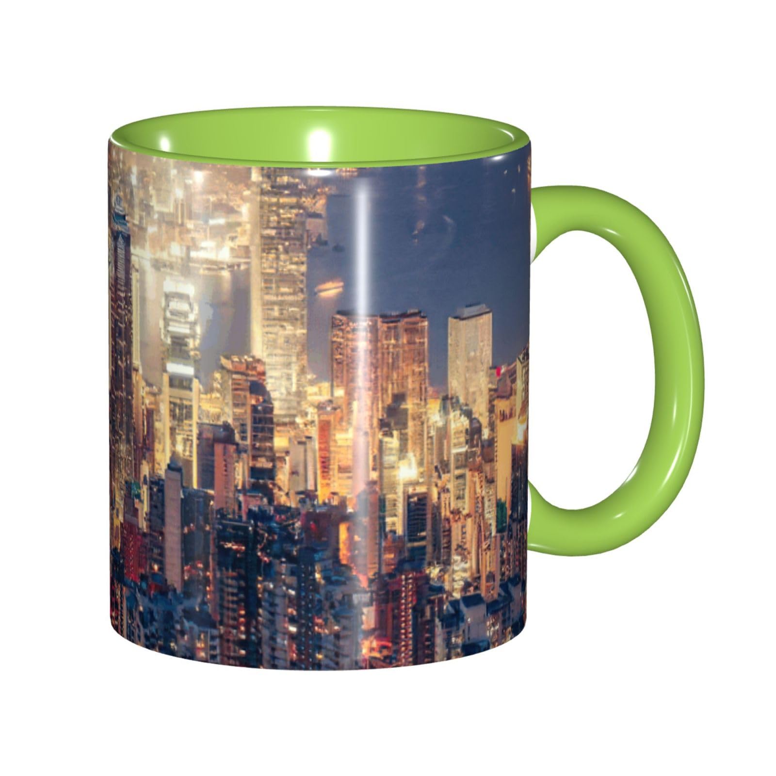 Tasse à café en céramique Hong Kong 325ml en couleur avec boîte cadeau femme