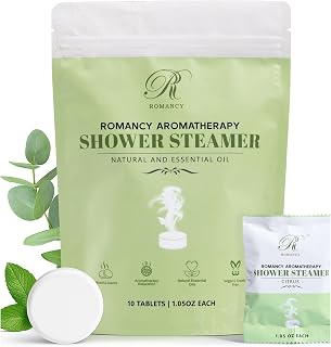Menthol Shower Steamers 10 Pack – Vapor Shower Tablets with Eucalyptus, Mint & Citrus – Aromatherapy Shower Pods for Sinus Relief & Relaxation, Individually Wrapped for Women & Men Self Care Home Spa