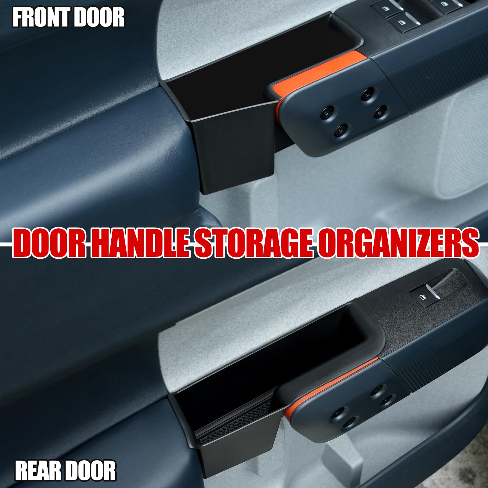 Set Organizer Da 7 Pezzi Per Ford Maverick 2022-2024 – Vassoio Console, Portabicchieri E Maniglie Porta - 3