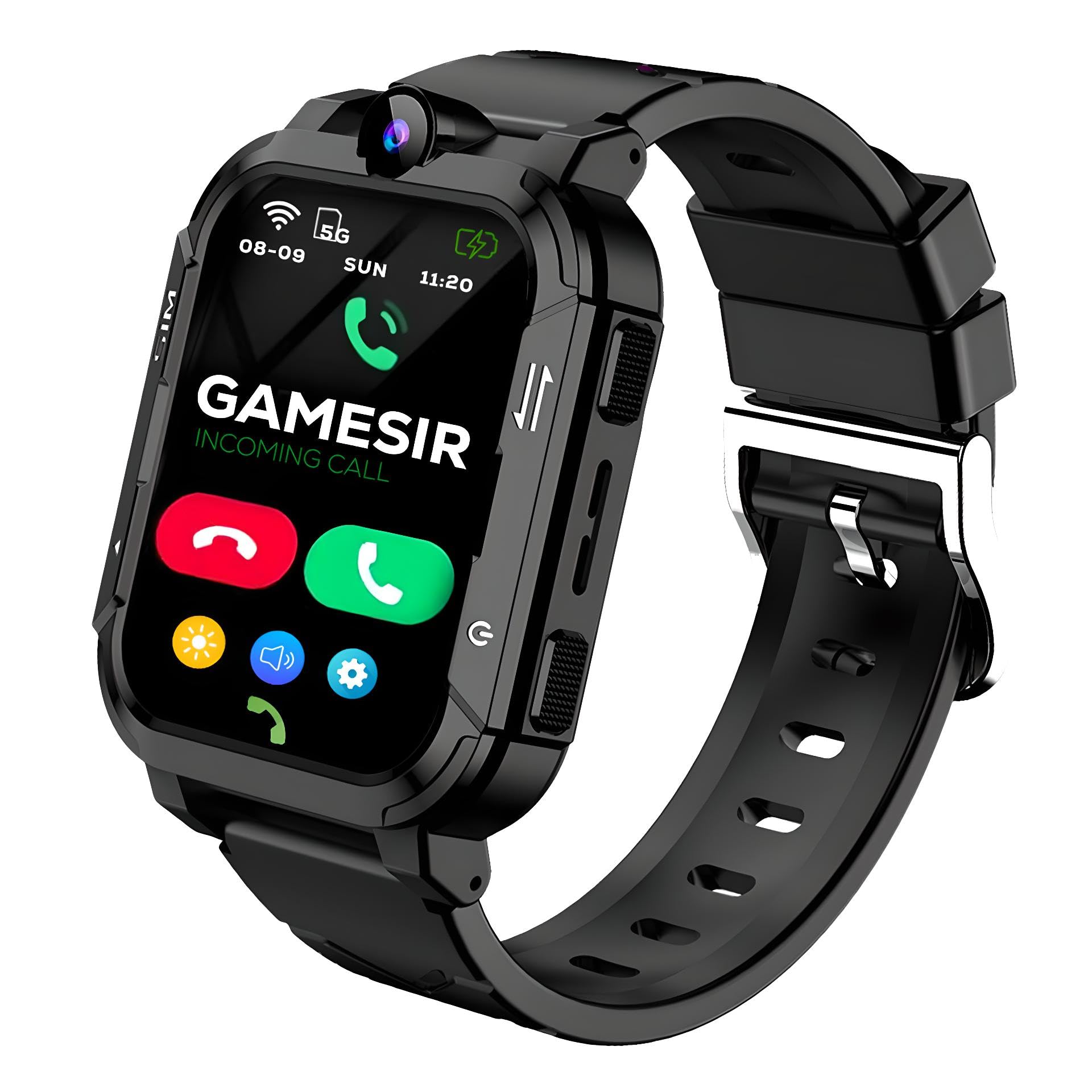 GameSir Musk 5G/4G Kids Smart Watch with GPS Tracker, SIM Calling, Face Unlock, Video Calls, SOS Alerts, IP67 Waterproof, 800mAh Battery, Voice Chat, Live Location(Black)-picture-12