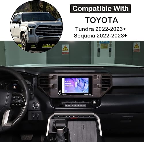 Vista 170 de Cubierta de salida de aire lateral para consola central de automóvil, compatible con Toyota Tundra 2022+ Sequoia 2023+ cubierta de panel de aire
