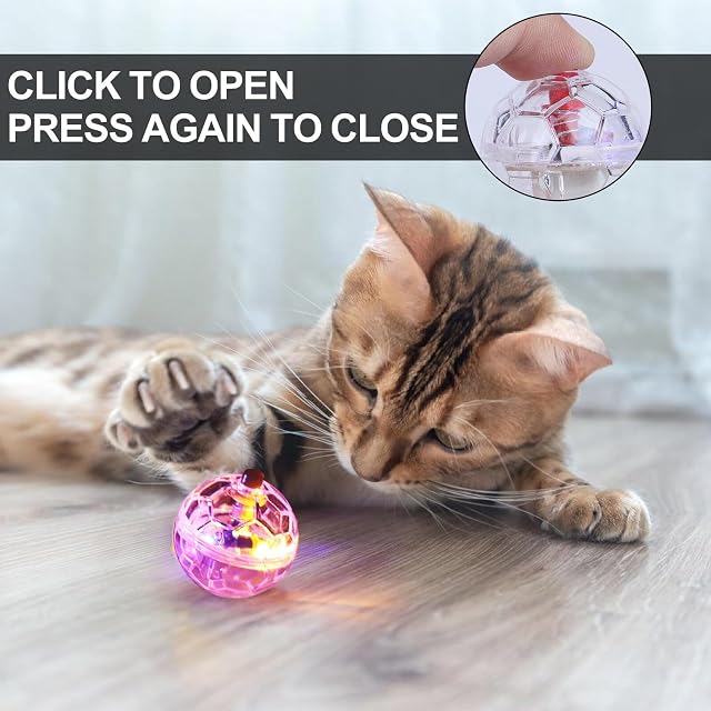 Foto 6 de 7 de GOMETY Juguete para gatos de caza fantasmas, 6 unidades, bolas de movimiento para gatos