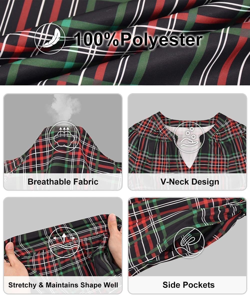 TIYOMI Womens Plus Size Dresses Fall Long Sleeve Maxi Dresses V Neck Floral Spring Dress with Pockets XL-5XL (14W-28W) - Image 7