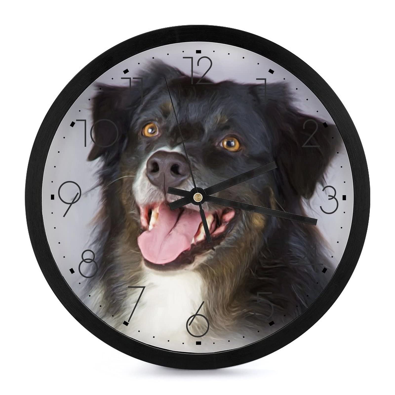 Horloge murale ronde compagnon fidèle à grands chiffres pour chambre d'enfant
