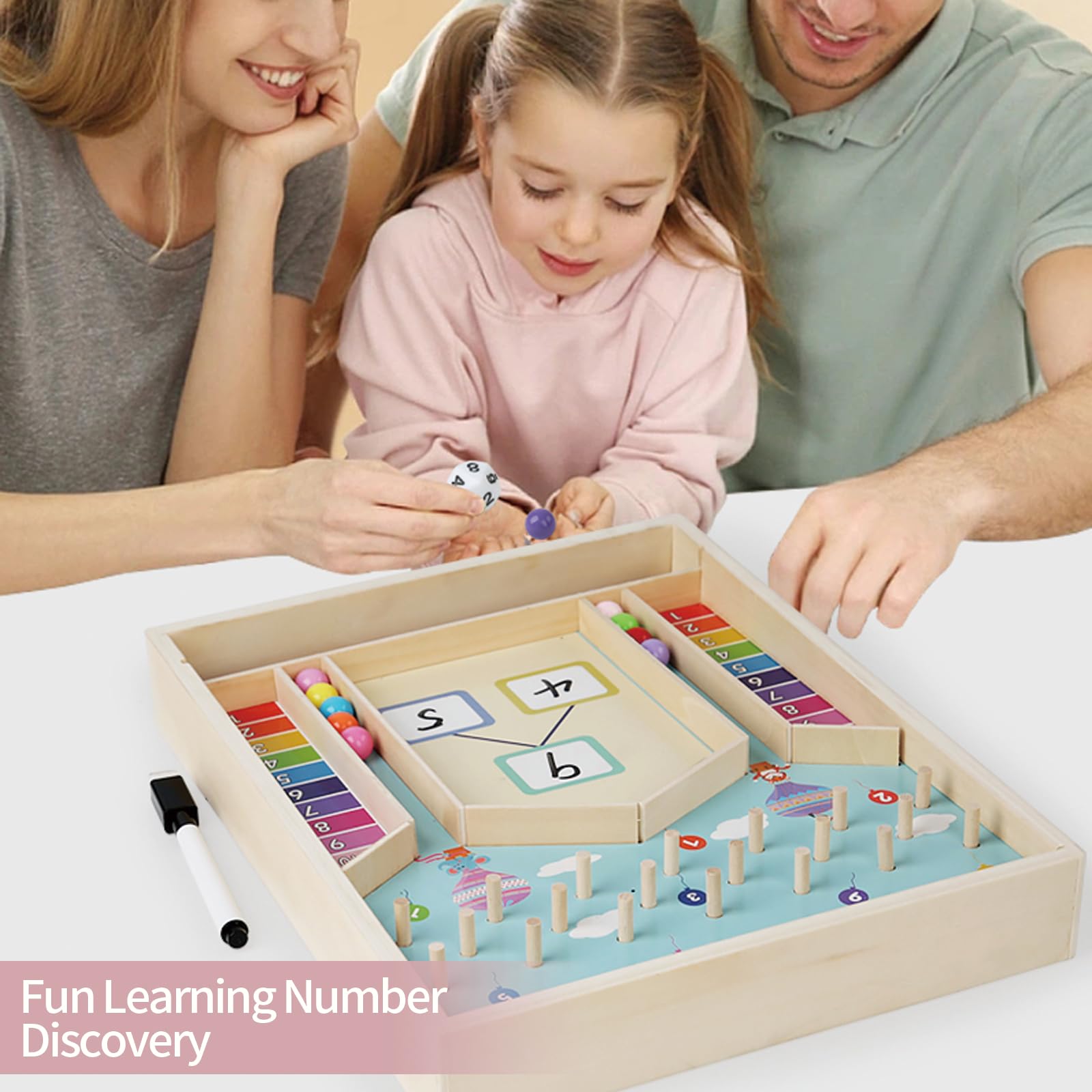 Dr. MUYA® Montessori Toy for 3 4 5 Years, Number Decompose Game, Wooden Toys, Wooden Board Game Montessori Toy - Image 2