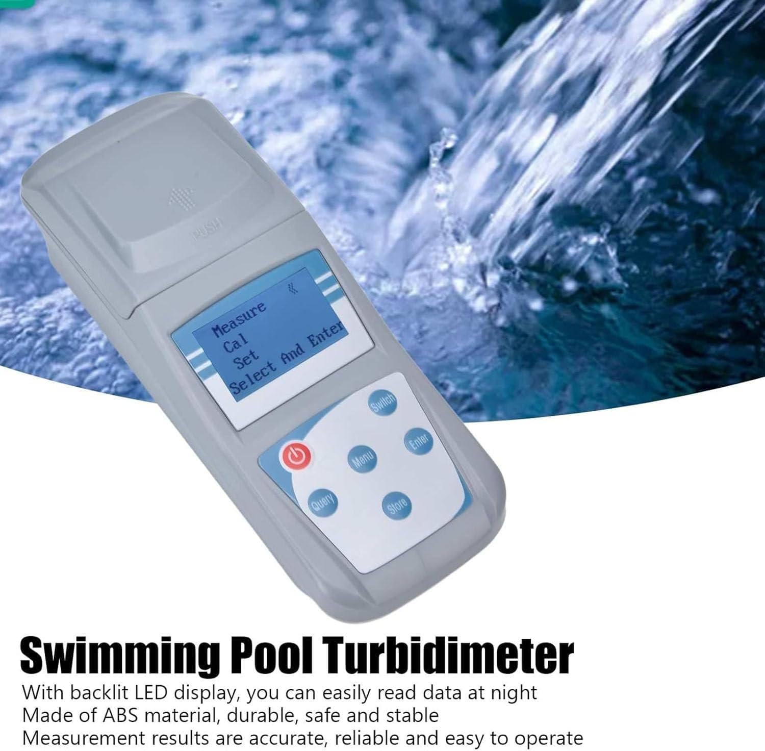 Turbidity Meter, Portable Digital Water Turbidimeter, 90° diffuse light,Equipped with data storage and query functions, for Lab Water Treatment Plant Wine Industry,ZD-801