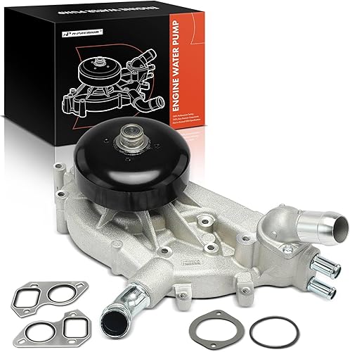A-Premium Bomba de agua de motor 8 cilindros 4.8 5.3 6.0L DOHC con termostato compatible con GM Cars Chevy, GMC, Cadillac, Hummer, H2, Workhorse -