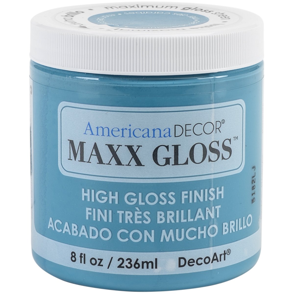 Decoart Caribbean Sea Americana Décor Maxx Gloss Bottle Paint, Acrylic, 7 X 7 X 8 Cm