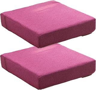 2 Cojines para Sillas de Cocina, Cojin Silla Exterior Cómodos, Sillas Almohadones Interior y Exterior Acolchado con Cintas de Sujetación 43x43cm