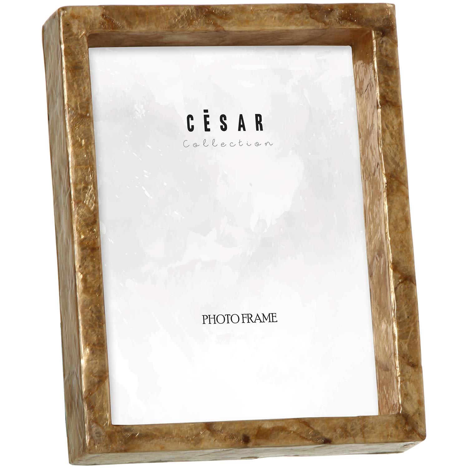 Cadre photo nacre véritable 20x25 cm élégant en nacre grillée pour décoration chic