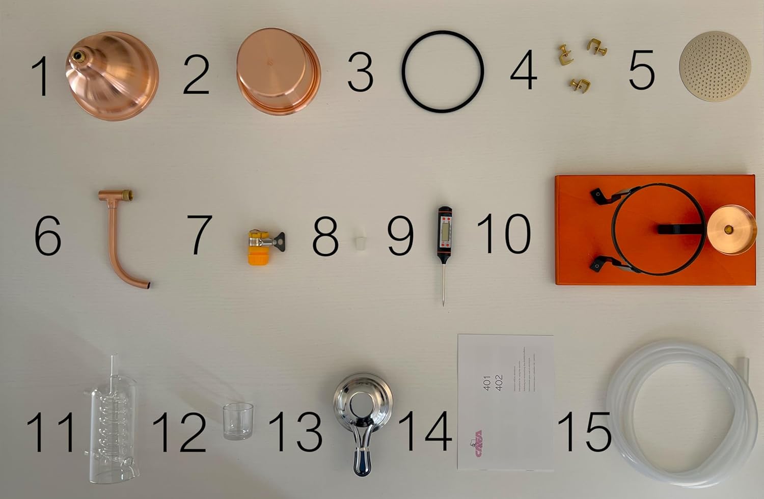 CAFA Copper Alembic Distiller with Bohemian Glass Coil, 0.6 L Capacity Distilling Kit