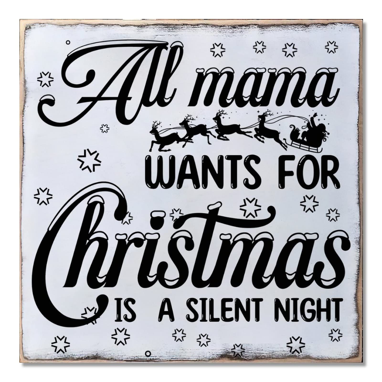 Panneau All Mama Wants for Christmas pour une ambiance de Noël cocooning