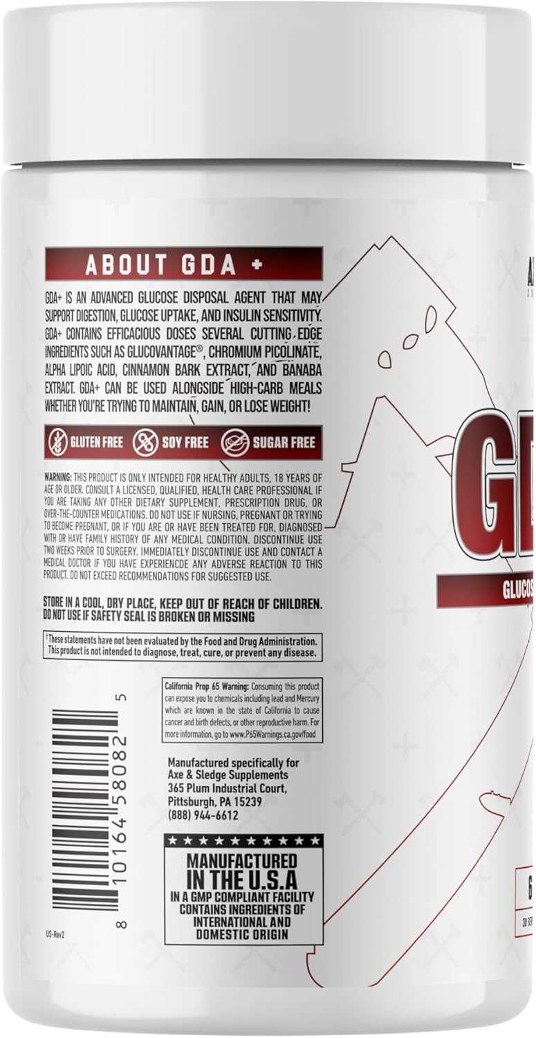 Axe & Sledge GDA+ Glucose Disposal Agent | Supports Nutrient Absorption, Stable Blood Glucose, and Muscle Glycogen Replenishment | 30 Servings - Image 3