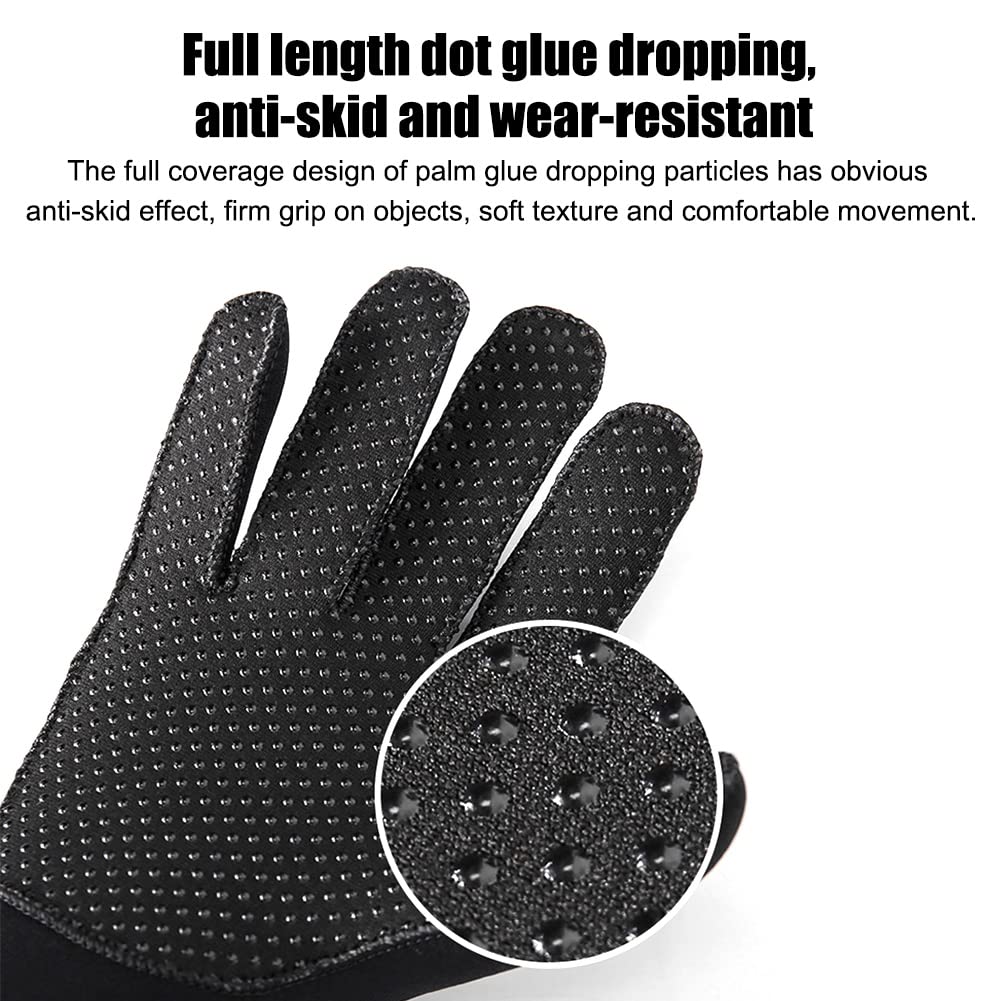 3mm/5mm neoprenowe rękawice do nurkowania utrzymuj ciepło z rurką wiosłowanie Surfing kajakarstwo łowiectwo podwodne narciarstwo sporty wodne CiepłE I Wygodne(5MM Diving Gloves 02,L)