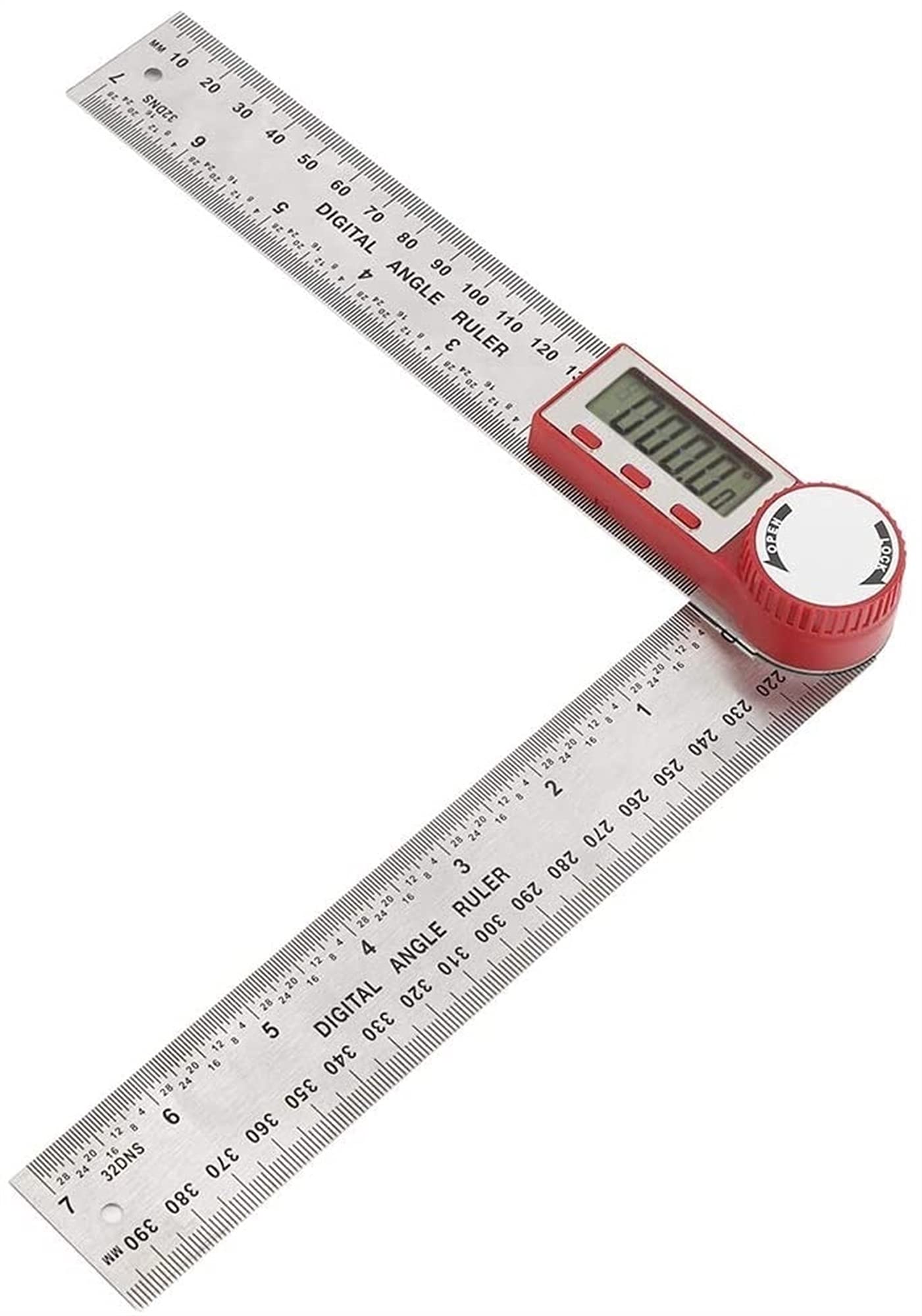 WJJ Righello Angolo Multifunzionale Angolo di misurazione ad Angolo di precisione elettronico Digital Display Angle Righer Glortractor di Lavorazione del Legno (2 PCS)