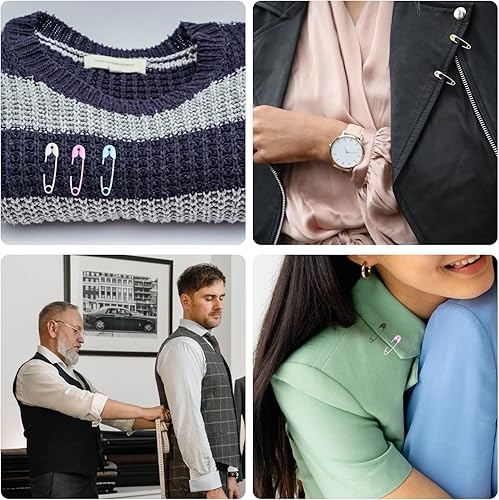 Miniatura 7 de 250 pines de seguridad pequeños, de 0.75 pulgadas  0.748 in para ropa, pasadores de seguridad de metal para ropa, costura, artesanías, fabricación