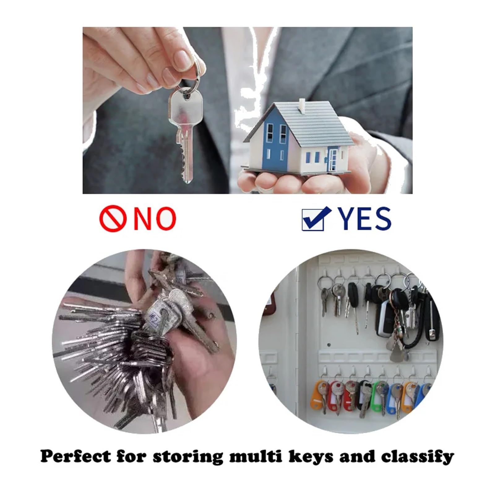 Secure Key Sto Box - Caja fuerte para llaves con contraseña para múltiples llaves, ideal para oficina en casa o trabajo y Slish (S-Negro-Código)
