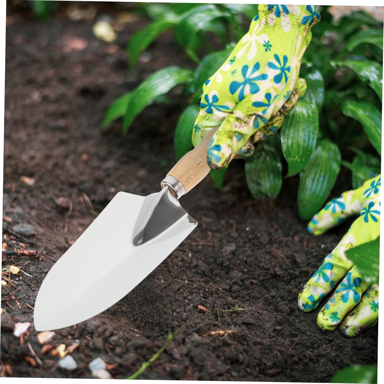 POPETPOP 5sets Hand Trowel and Garden Rake Tool Kit Lightweight Gardening Supplies for Easy Planting Digging and Transplanting Bonsai and Vegetables