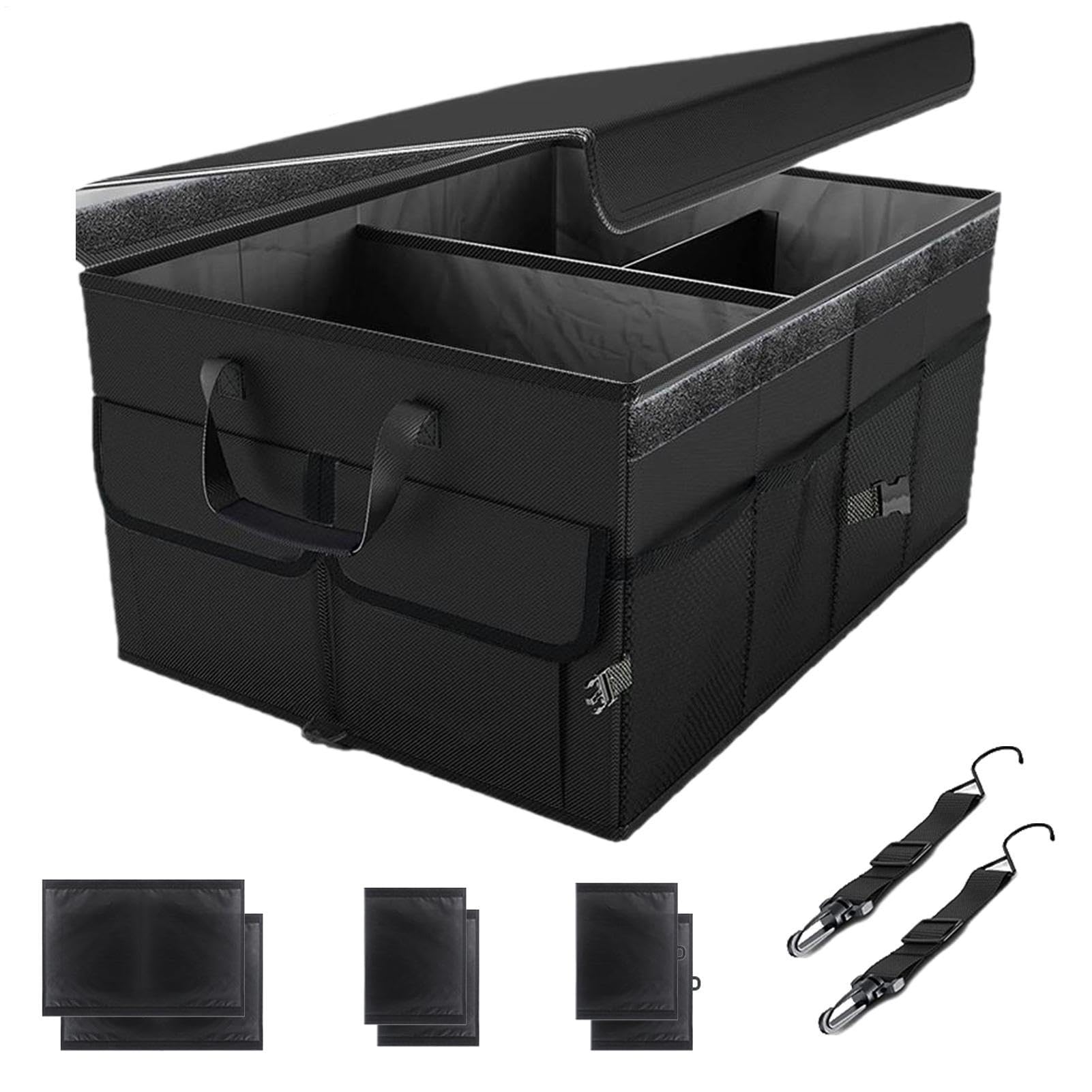 Organizador de maletero para coche Contenedor Plegable con Divisores