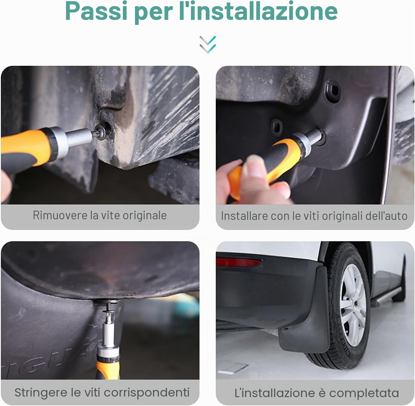Paraspruzzi per Ford Focus MK4 Hatchback ST-Line 2019-2020, Paraspruzzi Auto Anteriore Posteriore Parafanghi Parafango Mud Flap Splash Guard Accessori
