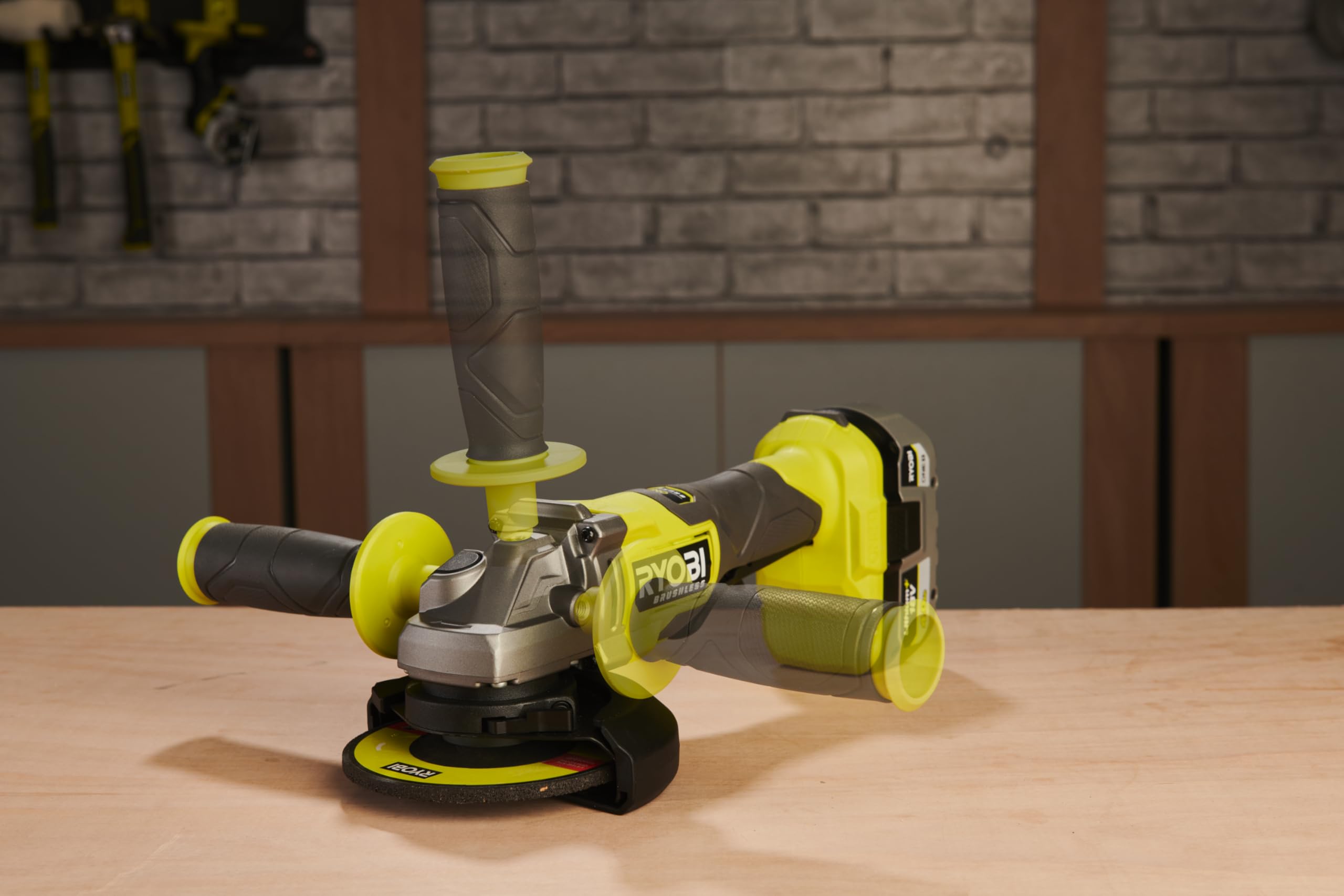 Ryobi Smerigliatrice Angolare Brushless a Batteria 18V ONE+, Disco 125 mm, 9200 giri/min, con Batteria 4.0Ah e Caricatore, Borsa di Trasporto, RAG18BL-1C40S