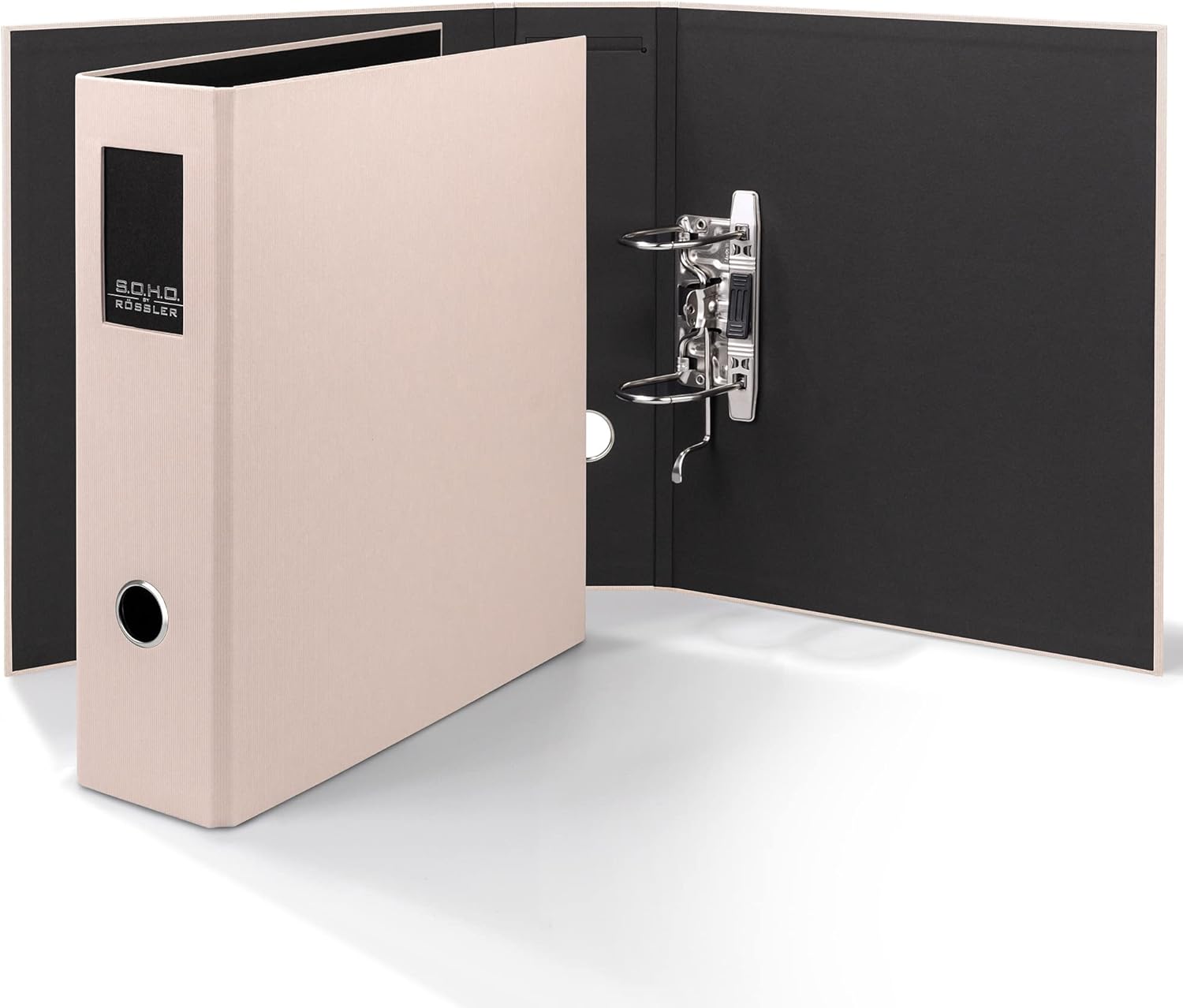 Rössler S.O.H.O. 80mm Spine A4 Lever Arch File with Index Aperture - Powder