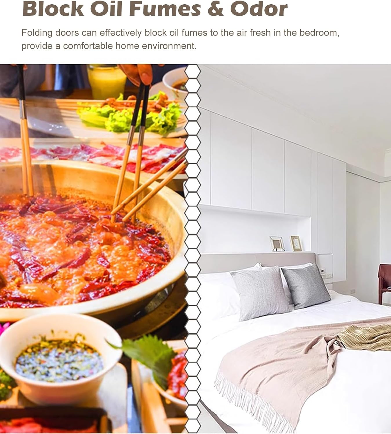 Customizable Blue Fabric Accordion Door Screen - 170x203cm (67x80in) - Blackout Sliding Foldable Room Divider with Handle - Ideal for Closet & Space Separation