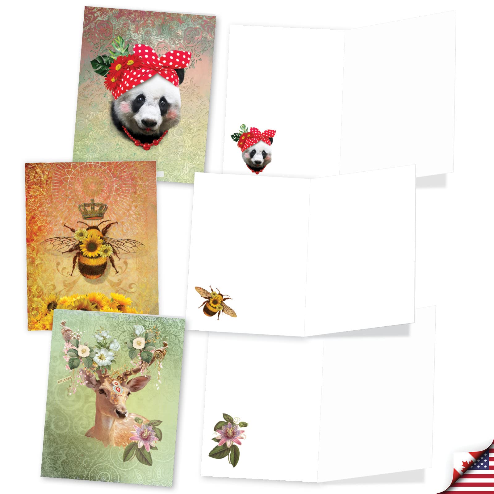 The Best Card Company Elegant Flowers - 20 Assorted Boxed Mother's Day Note Cards With Envelopes (4 X 5.12 Inch) - Script Sentiments AM4175MDG-B2x10 - View #6