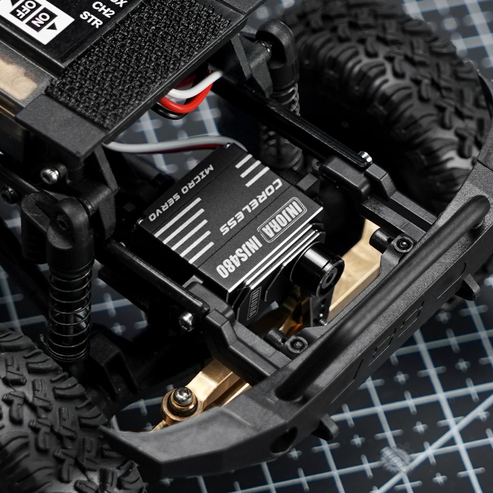 INJORA INJS480 Micro Servo Coreless con Braccio Servo per 1/24 Axial SCX24 RC Crawler