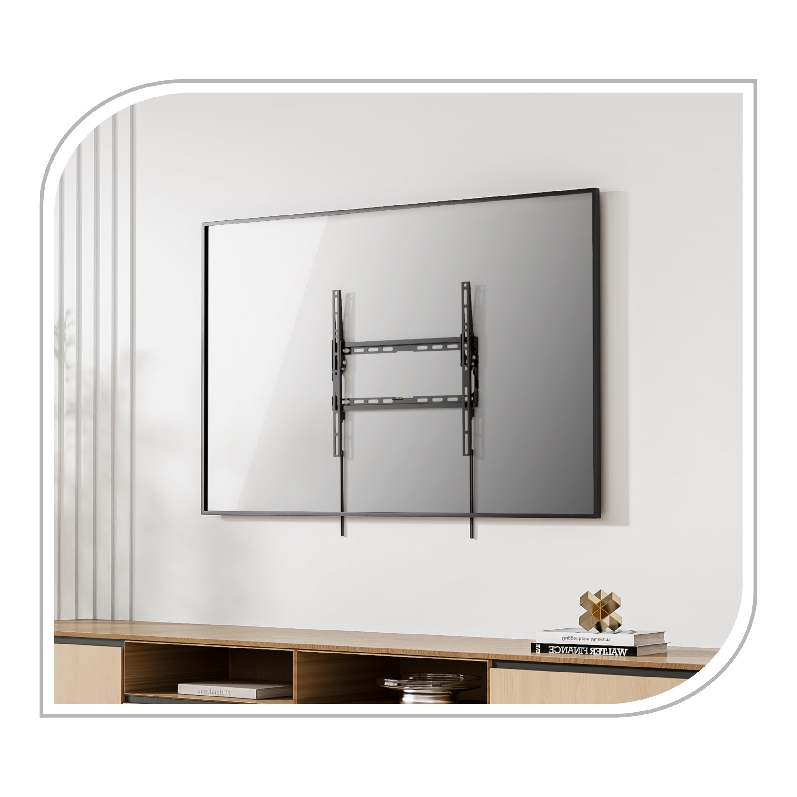 Supporto TV Inclinabile Da Parete HMTM-T01P Per TV 32-70 Pollici, VESA Fino A 400x400, Portata 75 Kg, Basso Profilo 2 Cm