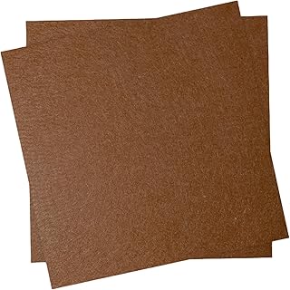 12" x 12" Felt Fabric Sheets for Crafts, 1mm Thick, Squares Felt Paper for Sewing Craft, Non-Woven Felt Fabric for Sewing Patchwork Material, 2pcs (Brown)