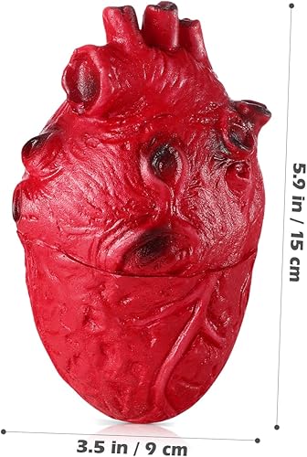 Miniatura 3 de PRETYZOOM Accesorio de corazón falso, modelo de corazón de resina exprimible, parte del cuerpo humano sangriento de simulación para suministros de