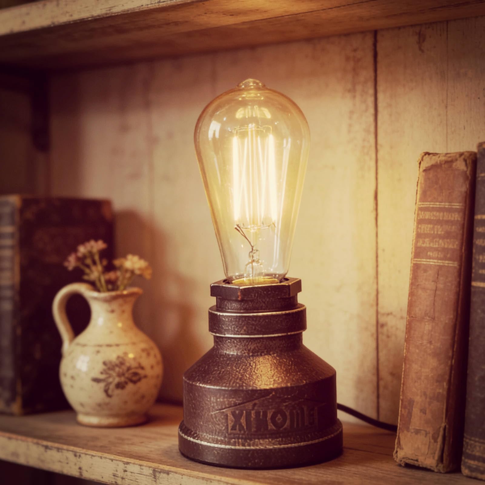 Vintage Lámpara de escritorio estilo aldea americana lámpara de mesa creativa hierro acero Lámpara de sobremesa rústica industrial steampunk con base retro E27 Portalámparas Iluminación LED Edison