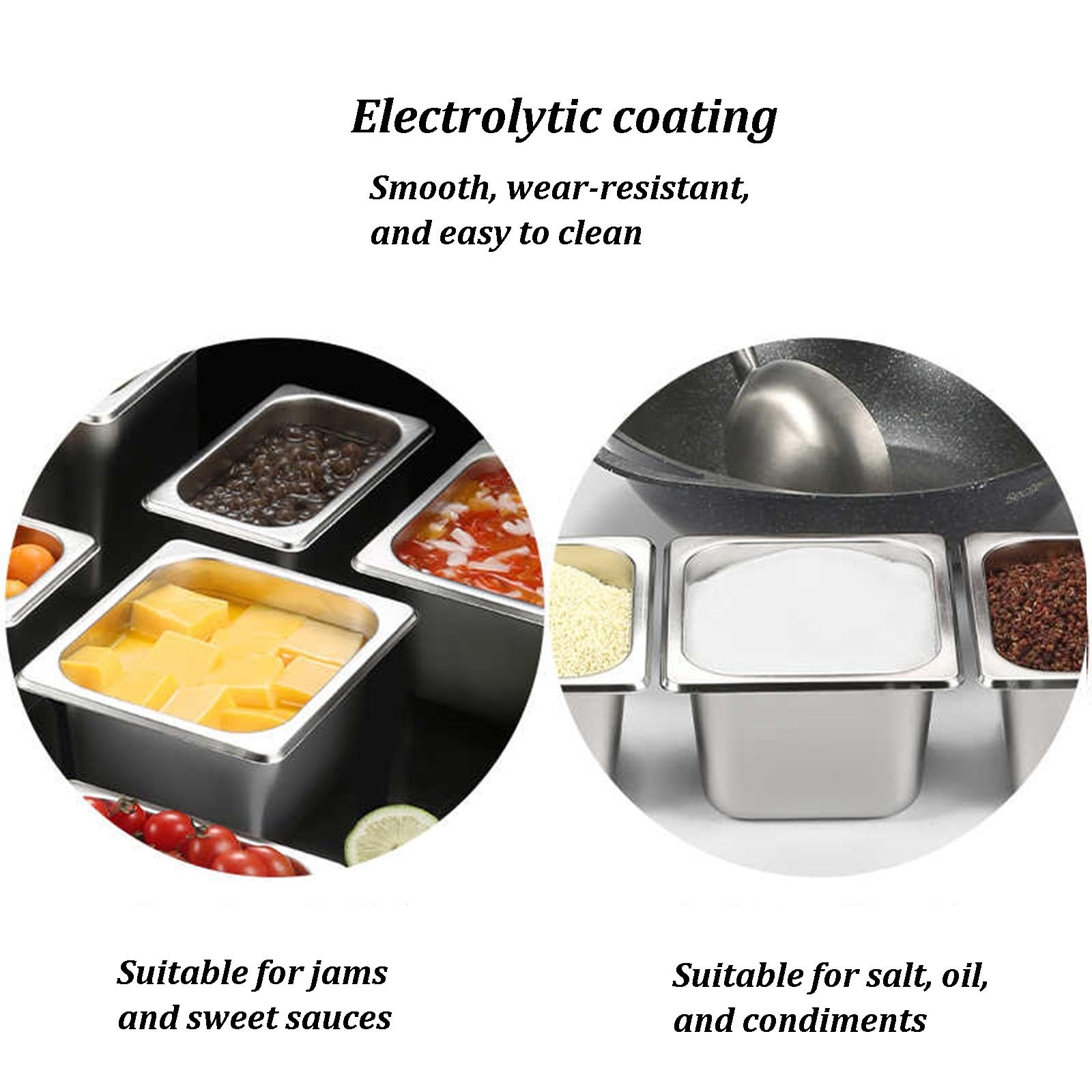 Stazione per pizza a 3 livelli in acciaio inox con cucchiaio, altezza regolabile e vassoio antiscivolo per condimenti, frutta, verdura e salsa