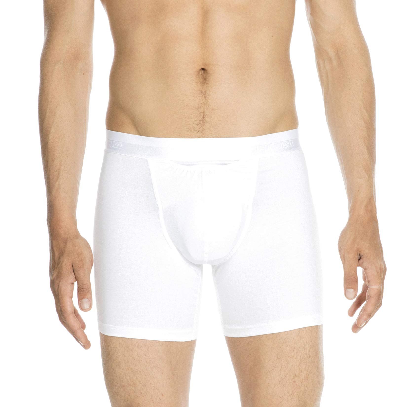 HOM, Mens, HO1 Long Boxer Briefs, White, M