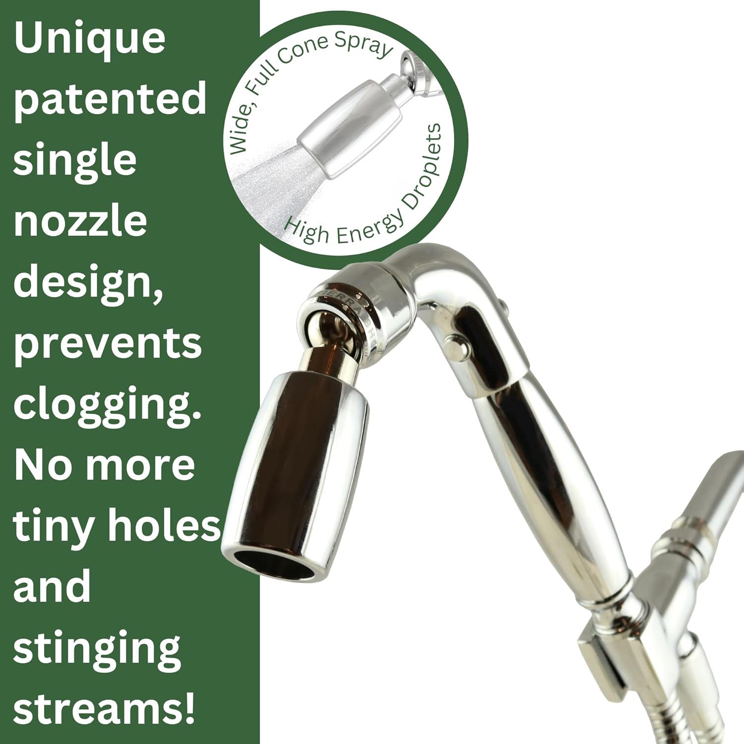 High Sierra Showerheads® Solid Metal Handheld Shower Head Kit