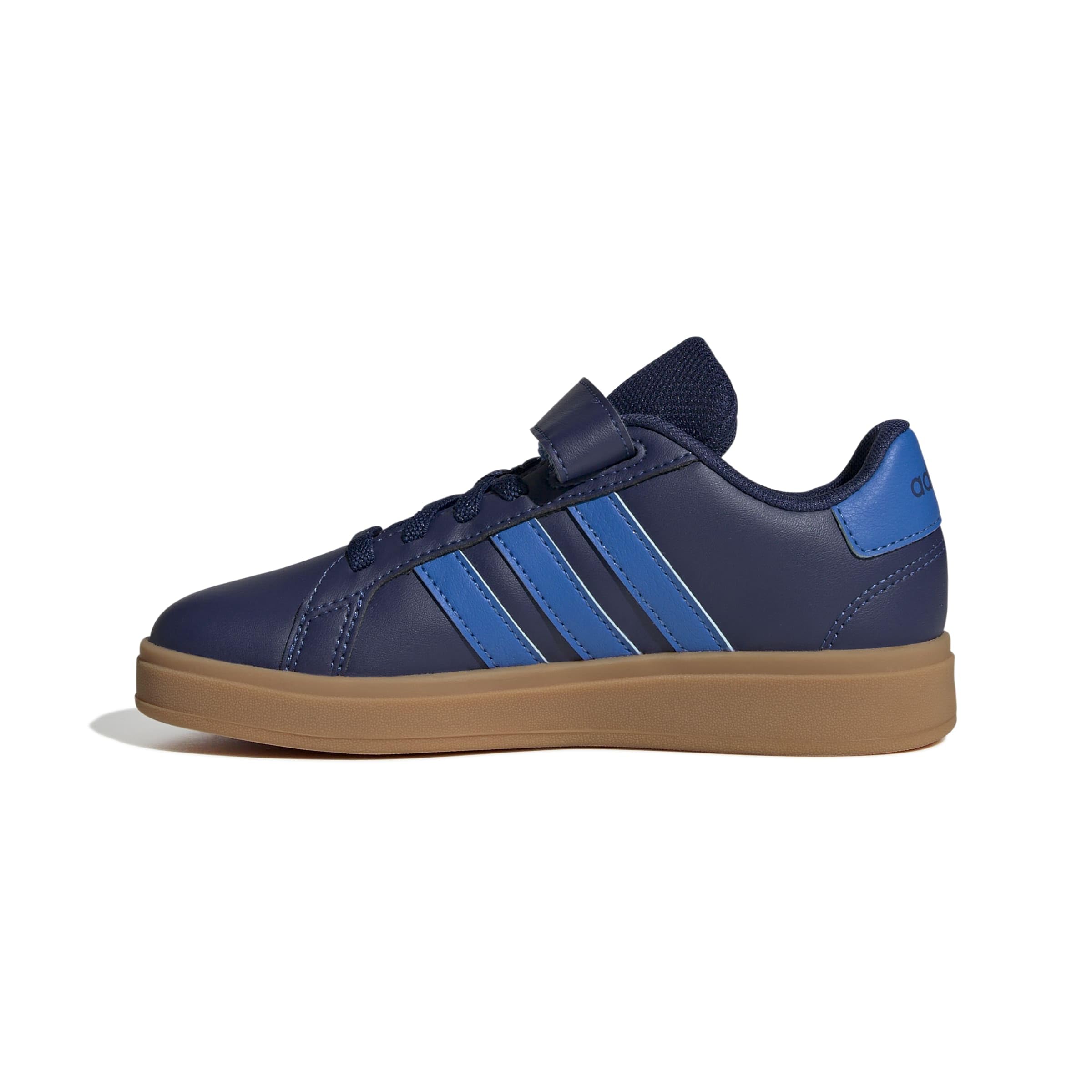 adidas Unisex Kids Grand Court 2.0 Shoes Kids Tennis Shoes, Dark Blue Bright Royal Gum10, 2 UK Child