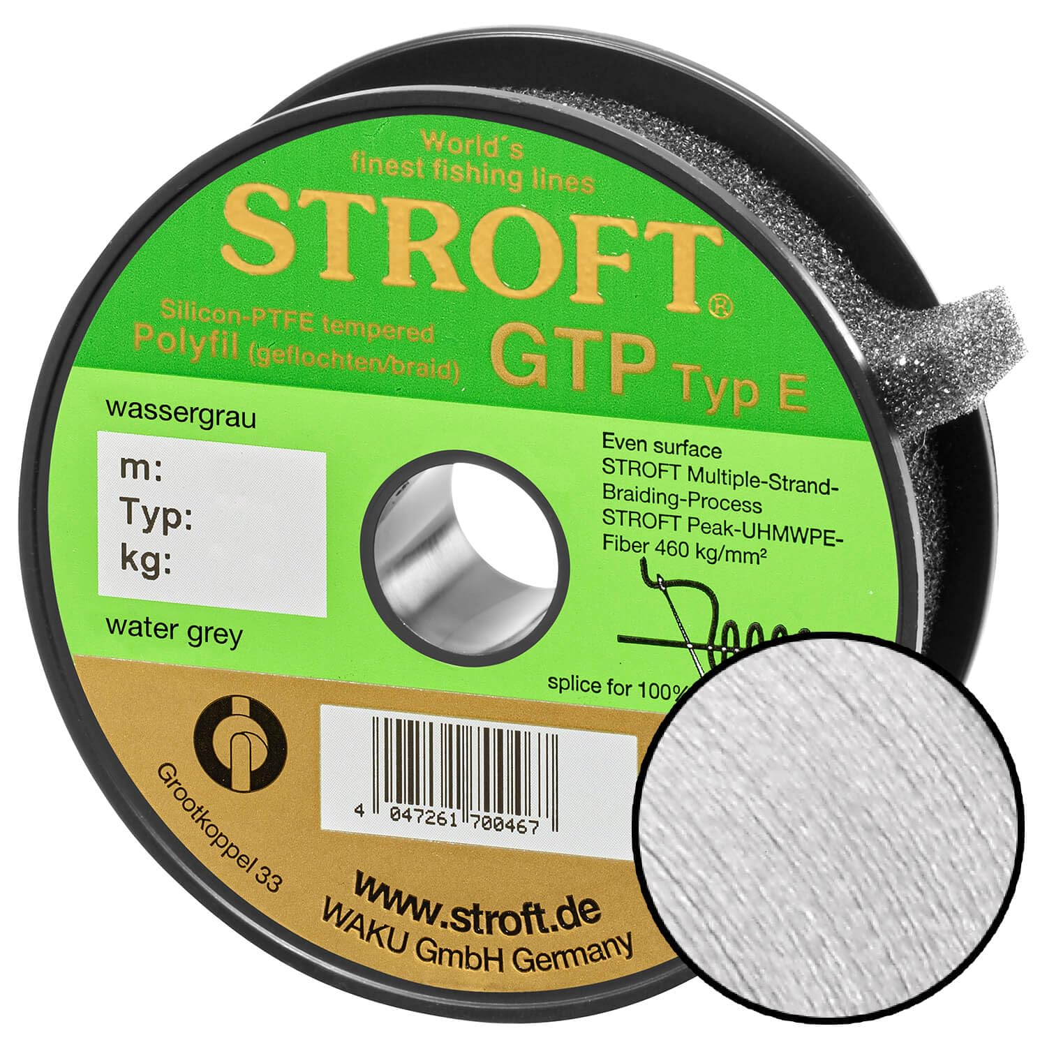 Stroft Angelschnur GTP Typ E Wassergrau 200 m
