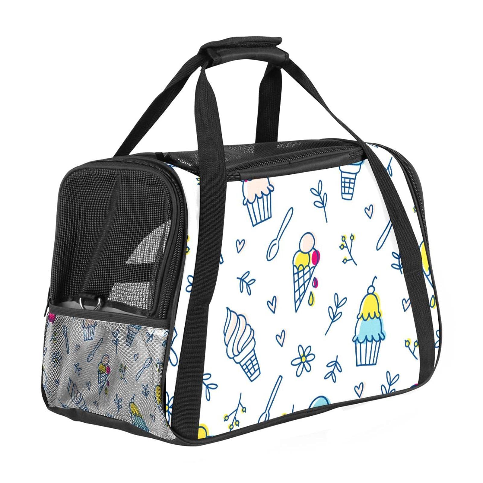 Sac de transport pour chat design botanique blanc | Confort premium voyage