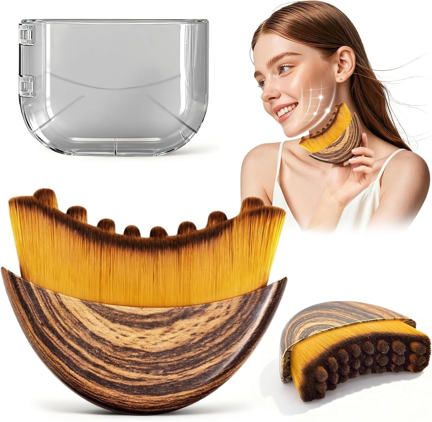 SR Lymphatic Contour Face Brush for Sculpting & Drainage – Facial Massager for Jawline, Chin & Neck – Reduces Puffiness, Promotes Detox & Lift – Soft Bristles, Improves Skin Glow, Includes Travel Case-image-18