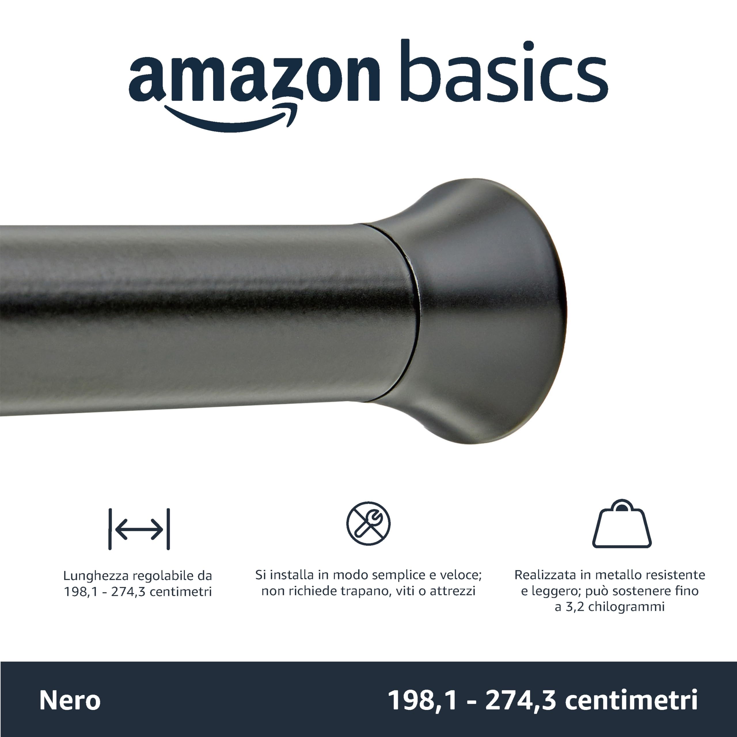 Bastone Per Tenda Doccia Regolabile